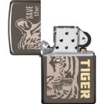 Zippo-Classic-Lighter-150-Mp402957-Save-The-Tiger-With-Abstract-Half-Face-Laser-Two-Tone-Design3