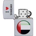 Zippo-Classic-Lighter-205-Ci412385-I-Heart-Sharjah-With-Round-Shape-Uae-Flag-Design2