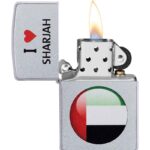 Zippo-Classic-Lighter-205-Ci412385-I-Heart-Sharjah-With-Round-Shape-Uae-Flag-Design3