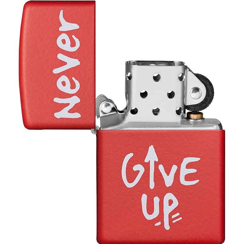 Zippo-Classic-Lighter-Model-233-Ci412257-Never-Give-Up-Simple3